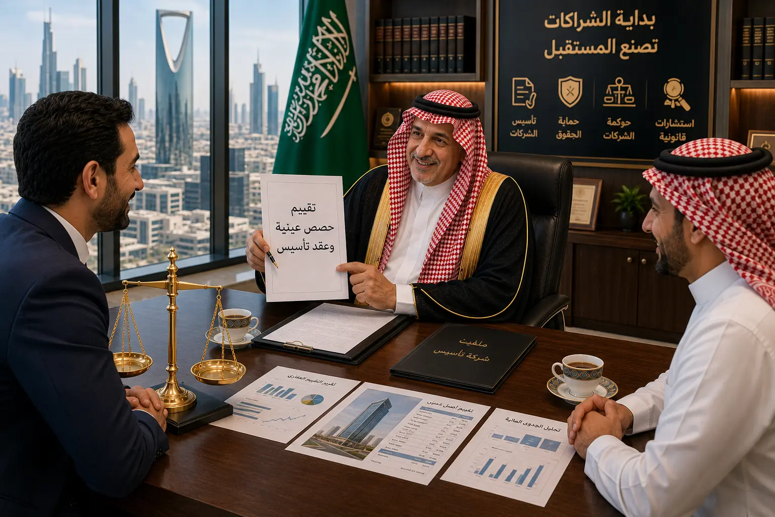 محامي حصص تأسيسية الرياض تقييم الشراكات وضمان الحقوق 2026 محامي حصص تأسيسية الرياض مكتب المحامي صالح بالحارث
