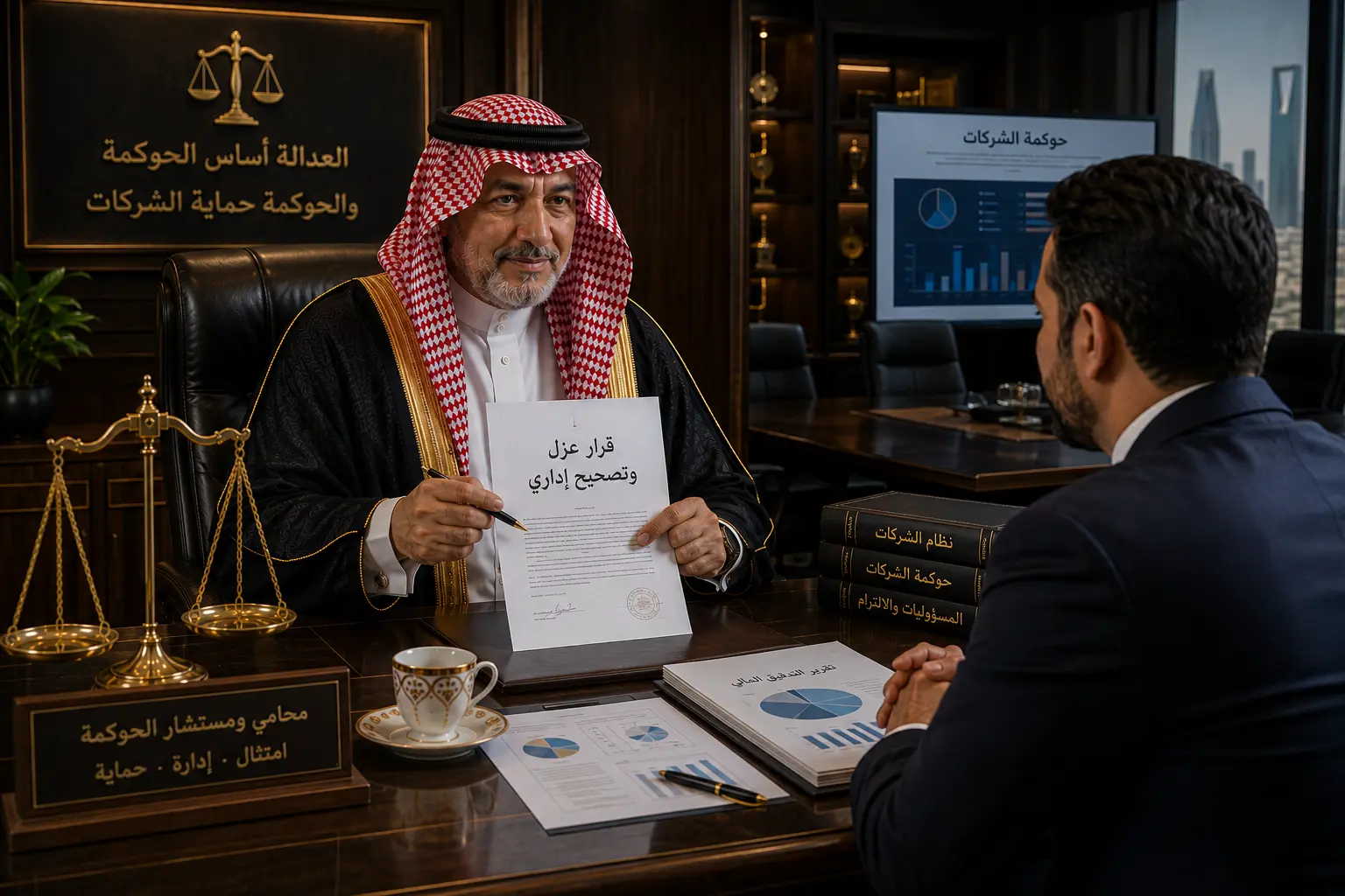 محامي عزل مدير الرياض مكتب المحامي صالح بالحارث