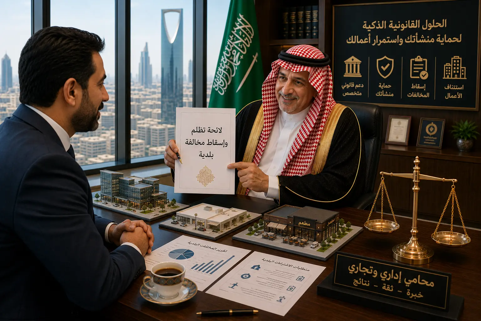 محامي غرامات بلديات الرياض مكتب المحامي صالح بالحارث