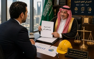 محامي مشاريع حكومية الرياض | حماية المقاولين وتحصيل المستحقات